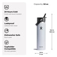 thumbnail image 3 of Botella de agua Hydro Flask Wide Flex Straw Cap 700 ml Trillium, 3 of 5