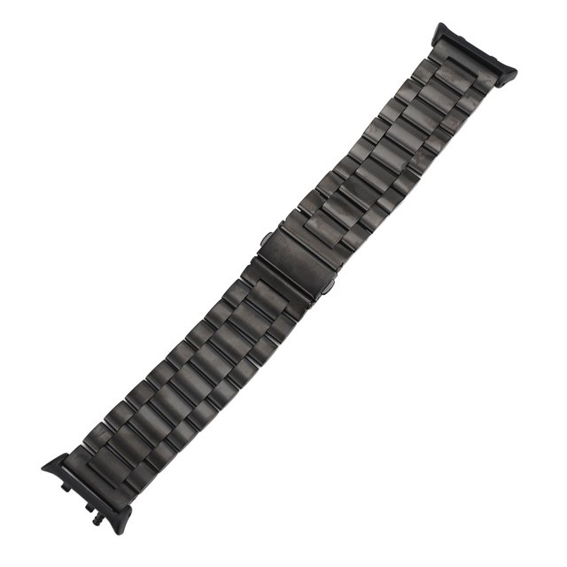 Metal Watch Strap, Replacement Watch Band Adjustable Stainless Steel Easy To Install Easy To Adjust for Men Black