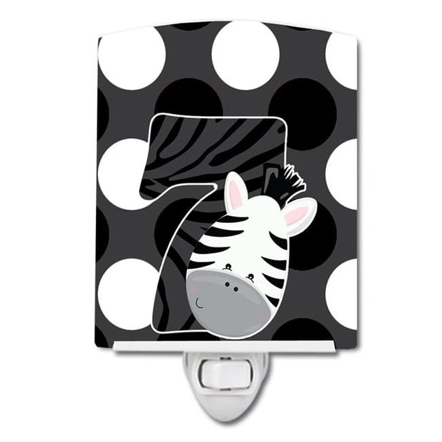 Carolines Treasures BB9014CNL Zoo Month 7 Zebra Ceramic Night Light