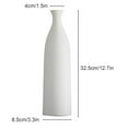 thumbnail image 3 of Simple White Plain Ceramic Small Flower Vase Dry Flower Ware Household Soft Decoration Retro Flower Pot, 3 of 3