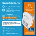 thumbnail image 4 of TEMOGU-World Travel Adapter Kit - 2 USB + 2 US Outlets, Surge Protection, Plug for Europe, UK, China, Australia, Japan - Perfect for Laptop, Cell Phones (Does Not Convert Voltage) (WPS-2B+), 4 of 4