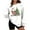 #0242-White, variant on Uootdi Gift Christmas Santa Christmas Blowing Bubble Printted Graphic Sweatshirt for Women Crewneck Long Sleeve Pullover Casual Loose Fit Holiday Top for Winter