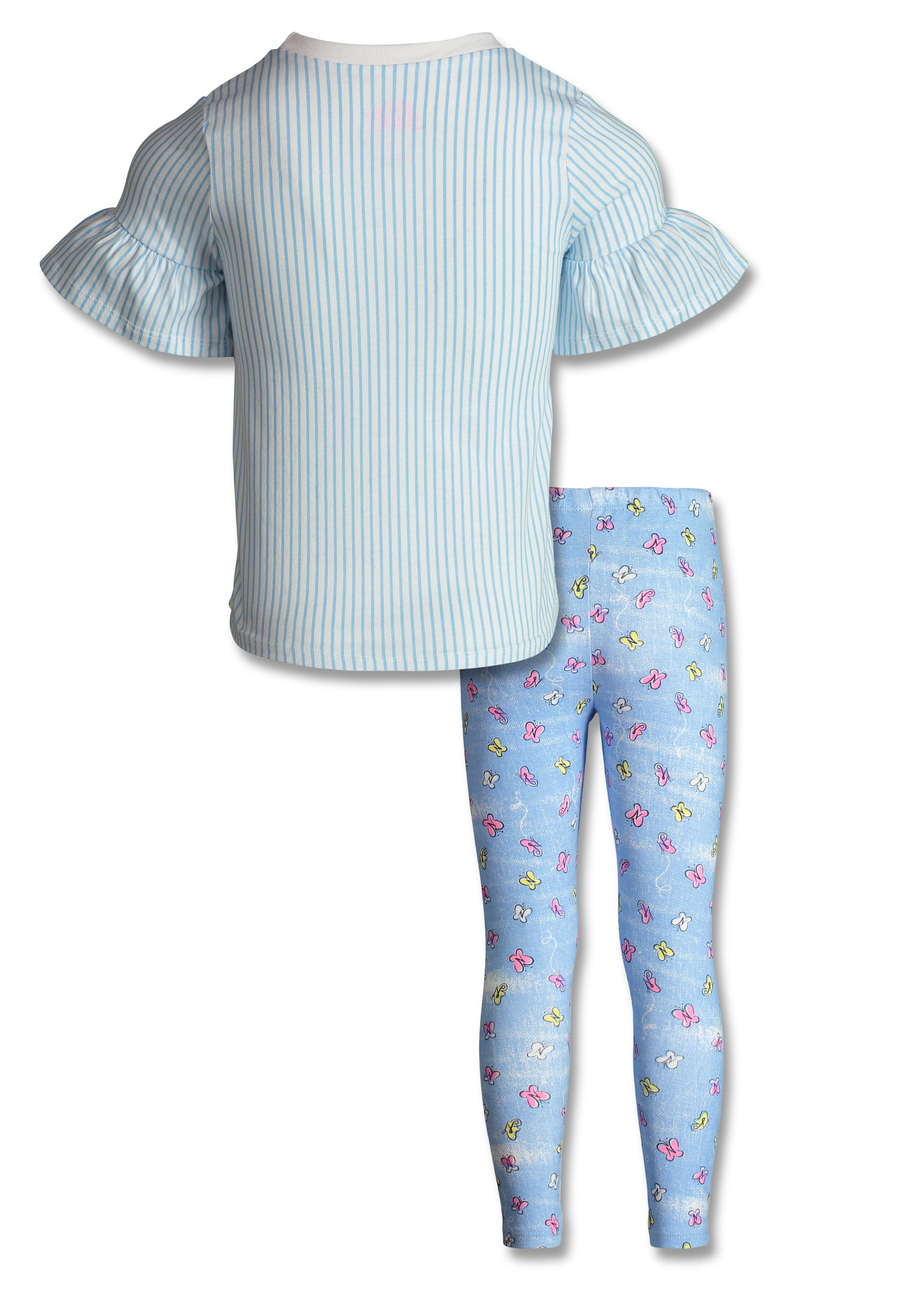 Disney Fancy Nancy Ruffle Short Sleeve T-Shirt Top & Leggings Clothing Set