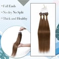 thumbnail image 6 of MY-LADY 50S 1G Remy Micro Beads Hair Extensions Human Hair Thick Invisible Nano Beads Micro Link Hairpiece 22inch #06 Light Brown, 6 of 8