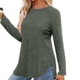 thumbnail image 2 of fatyb Women's Fall Winter Tunic Tops Basic Knit Long Sleeve Soft Sweater Lightweight Pullover Shirts, 2 of 6
