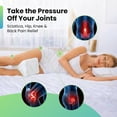 thumbnail image 2 of Sacred Thread Memory Foam Knee Pillow for Side Sleepers, Leg Pillow for Side Sleeping with Rayon Derived from Bamboo Cover, Knee Cushions for Sleeping (Bone) (White), 2 of 8