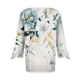 thumbnail image 4 of LEAVINGSUO Fall Winter V Neck Long Tops for Women, Womens Tops Clearance Fashion Woman V Neck Three Quarter 3/4Sleeve T Shirt AutumnBlouse Tops Sweatshirt, 4 of 4