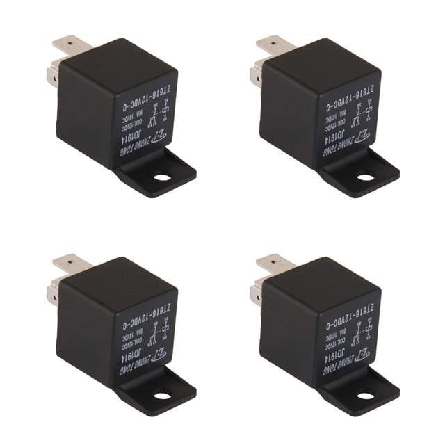 Relay 12V 80A Sunnimix 4pcs SPDT 5Pin 5P