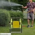 thumbnail image 3 of Hose Reel Garden Hose Holder 100m/328.1ft Water Hose Reel Storage 180 ° Rotation 59*39*50cm, 3 of 15