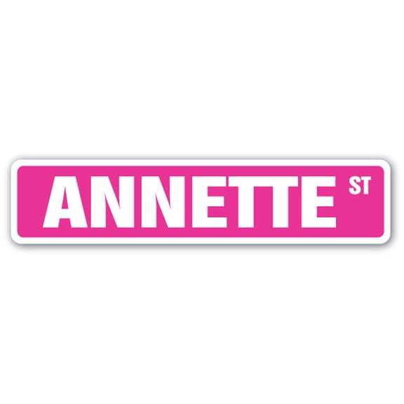 ANNETTE Street Sign Childrens Name Room Sign | Indoor/Outdoor |  36" Wide