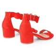 thumbnail image 5 of J. Adams Mimi Ankle Strap Kitten Heel Sandal - Women's Dress Shoes - Low Heels for Women - Formal Sandals - Wedding Shoes - Dressy Sandals for Women, 5 of 6