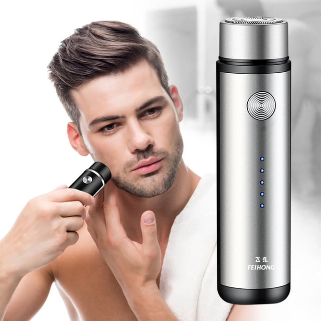 Mini afeitadora eléctrica Colcomx para hombres lavable portátil Plata