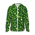 thumbnail image 1 of Fotbe Happy St. Patrick's day Chaqueta con Protección Solar UPF 50+ para Hombre y Mujer, Camisa con Capucha y Bolsillos-X-Large, 1 of 7