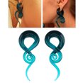 thumbnail image 4 of Tapones para orejas en espiral, dilatadores de vidrio verde para piercings, juego de 12, 4 of 8