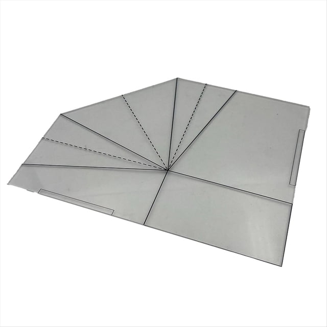 Plantilla para Coser Cesta de Comida Plegable, Regla de Costura para Cesta de Comida Plegable, Alfombrilla para el Suelo, Regla para Bolso de 10 Pulgadas
