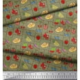thumbnail image 2 of Soimoi Rayon Fabric Mix Fruits Fabric Prints by Yard 56 Inch Wide, 2 of 3