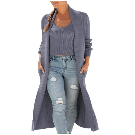 

Ziloco Fashion Women Winter Casual Solid Casual Long SLeeve Sweater Coat+ Camis 2PC Suit womens flannel pajamas sets Gray M