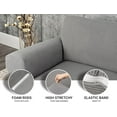 thumbnail image 4 of Armchair Cover Stretch Elastic Chair Slipcover, 1-Piece (Grey, Small), 4 of 7