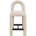 thumbnail image 3 of Meridian Furniture Amari Beige Chenille Fabric Stool, 3 of 9
