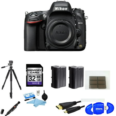 Nikon D610 24.3 MP CMOS FX-Format Digital SLR Camera (Body only) + 16GB Advanced Accessory
