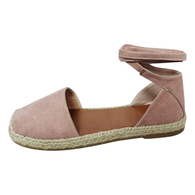 Kcodviy Sandales et Claquettes Décontractées d'Été pour Femmes, Chaussures Plates à Lacets, Sandales de Randonnée Décontractées pour Femmes, Sandales Romaines