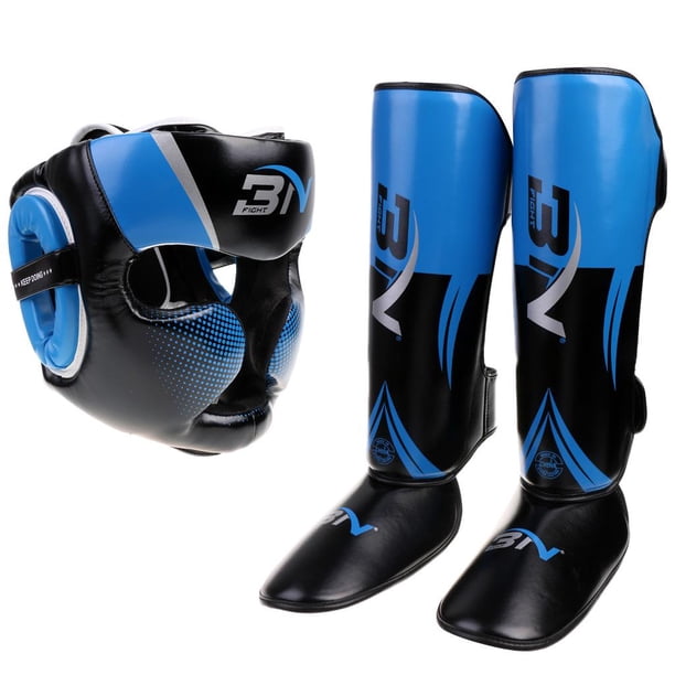 PU Boxing MMA boxeo en tailandia Thai Training Leg Guards Espinilleras Set