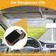 thumbnail image 2 of Clip para gafas de sol en el coche Unique Bargains, soporte universal para gafas de sol en el parasol del coche, ABS imitación madera marrón 7x3.5cm 1 Pcs, 2 of 7