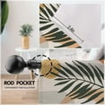 thumbnail image 5 of Bohemian Mid Century Boho Window Curtains 2 Panels Rod Pocket Palm Leaf Abstract Modern Bedroom Curtains Nature Arch Window Drapes Treatment Living Dining Room Home Decor 42W X 63L Inches, 5 of 6
