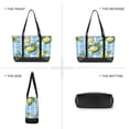 thumbnail image 6 of FORMRS Canvas Laptop Tote Bag for Women with 15.6" Computer Compartments Shoulder Handbag, Cartoon Plaid Lemon, 6 of 7