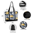 thumbnail image 2 of FORMRS Canvas Laptop Tote Bag for Women with 15.6" Computer Compartments Shoulder Handbag, Beige Plaid Lemon, 2 of 7