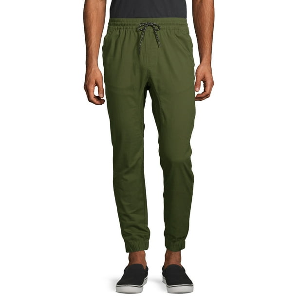 faded glory men's twill jogger pants
