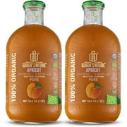 Georgia’s Natural Apricot Juice – 33.8Fl Oz 2 Bottles Cold Pressed Juice – Pure Organic Juice with No Added Sugars, GMOs, Preservatives – Delicious Taste – Rich in Vitamins A, C, K, Fiber