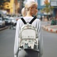thumbnail image 7 of JIALIOU Mini Backpack Purse for Women Quilted Casual Daypack Small Travel Shoulder Bag, Watercolor Various Cats, 7 of 7