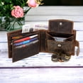 thumbnail image 3 of Cartera MORUCHA, antirrobo, bloqueo RFID, piel M80, color marrón, 3 of 9