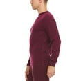 thumbnail image 4 of 100% Merino Wool - Men's Midweight Long Sleeve Crew Shirt - Thermal Base Layer - NO Itch Renewable Fabric - Burgundy - XX-Large, 4 of 10