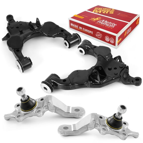 Metrix Premium Chassis Parts - 4 PC Front Lower Control Arm & Ball Joint Kit Fits 2001-2002 Toyota Sequoia, 2000-2002 Toyota Tundra, Replacement RK640434, RK640435, K90262, K90263