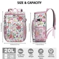 thumbnail image 3 of Blossom Pattern Floral Print Insulated Cooler Backpack - 20L Leakproof & Easy to Clean, Great for Camping, 3 of 5