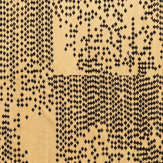 Ahgly Company Indoor Square Abstract Brown Modern Area Rugs, 5' Square