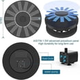 thumbnail image 2 of Solar Fountain, Solar Powered Bird Bath Fountain Pump 1.5W Solar Panel Kit Water Pump, Outdoor Watering Submersible Pump for Pond, Pool, Garden, Fish Tank, 2 of 10