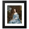 thumbnail image 2 of Sir Peter Lely 12x14 Black Modern Framed Museum Art Print Titled - Portrait of a Lady in Blue Holding a Flower ( Circa 1660), 2 of 5