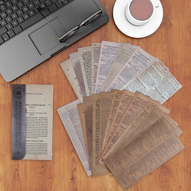 Papel Decorativo Material de álbum de recortes retro Papel de respaldo decorativo de cuenta de mano (D)