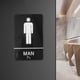 thumbnail image 4 of Letrero de baño Macarena Con Acrílico Braille para restaurante puerta pública o pared hombres, 4 of 6