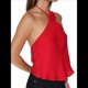 thumbnail image 2 of Camiseta Sin Mangas de Lunares Y2k para Mujer, Estilo Halter, Sin Mangas, con Cuello Halter, Camisola Sin Espalda y Decoración de Rosas. Rojo M, 2 of 7
