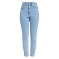 thumbnail image 6 of Time and Tru Women's High Rise Skinny Jeans, 29" Inseam Regular, Sizes 0-20, 10S-16S, 6 of 6