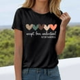 thumbnail image 2 of GEWSEY Autism Awareness Shirt for Women I Wear Blue Tshirt Autistic Mom T-Shirt Puzzle Piece Short Sleeve Tops Black, S, 2 of 7