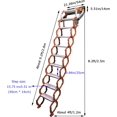 thumbnail image 2 of 8.2ft 10 Steps Orange Wall Mounted Loft Narrow Wall Ladder Wall Mounted Attic Ladder Pull Down Attic Stairs, 2 of 8