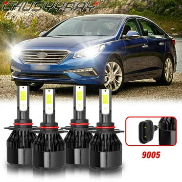 For Hyundai Sonata 2015 2016 2017 2018-2022 - 4x 9005 HB3 LED High Low Beam Headlight Bulbs Kit White