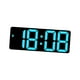 thumbnail image 2 of Reloj de pared digital con regulador de intensidad de 12 h y 24 h, despertador LED con función de repetición de escritorio, pantalla moderna para Azul, 2 of 9