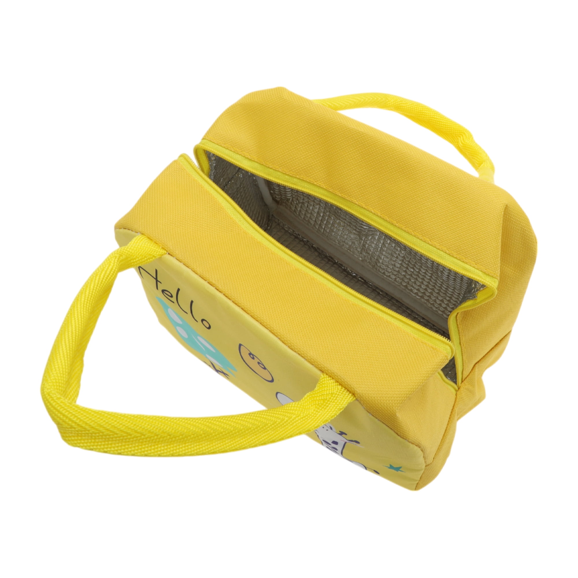 Unique Bargains Cartoon Thermal Bag for Work 9.06"x5.51"x7.87" 1 Pc Yellow