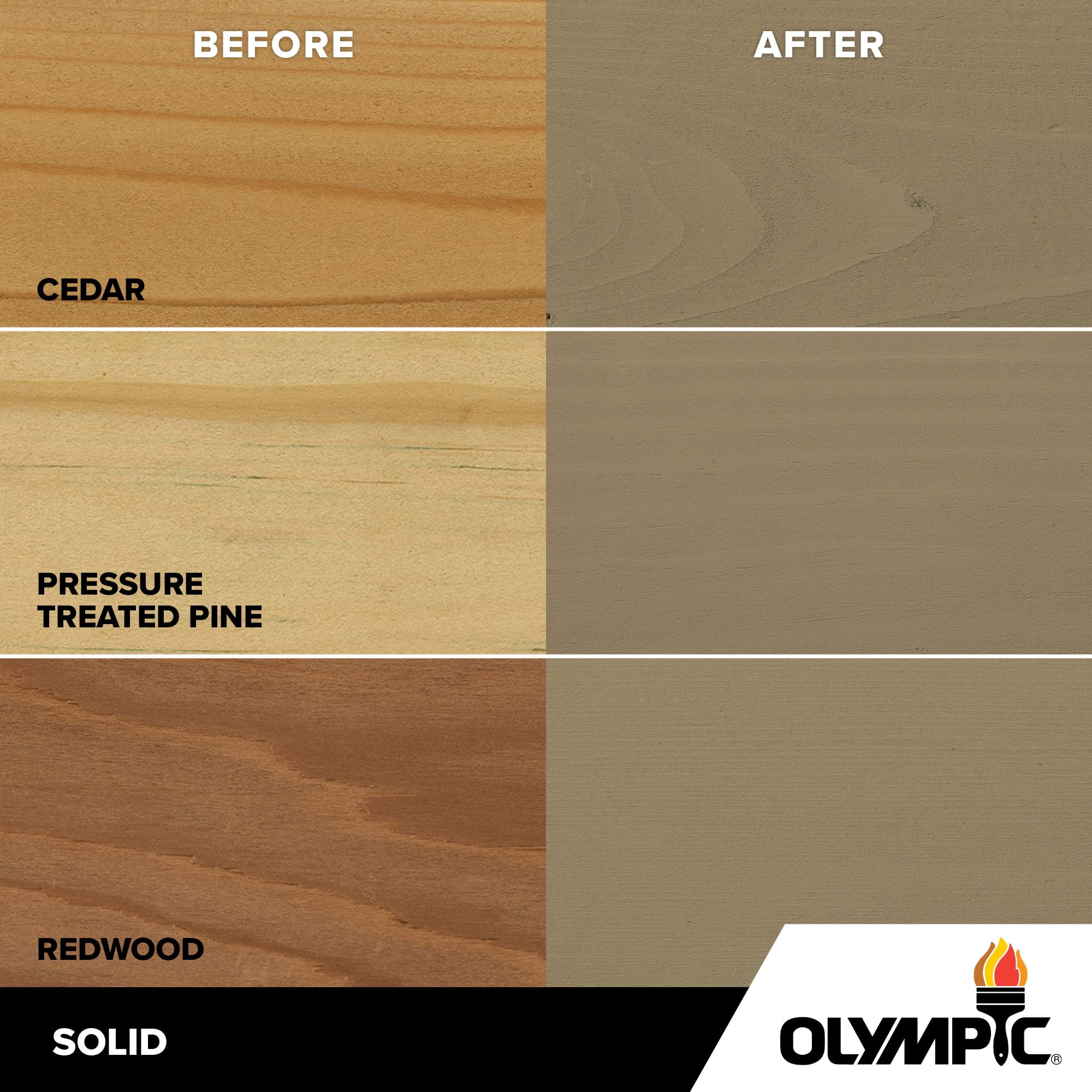 Olympic Elite 5 Gallons SC-1041 Jefferson Tan Solid Advanced Exterior Stain and Sealer in One